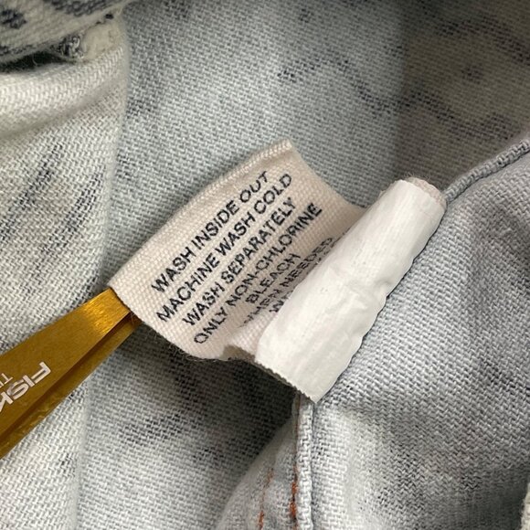 Modern Amusement Button Up Shirt Mens XL Blue Short Sleeve 100% Cotton FAIR‎ - Picture 14 of 15